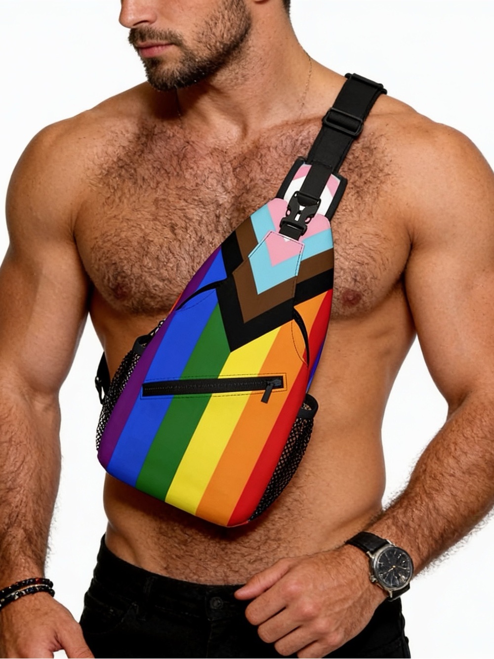 Men's Multicolor Pride Crossbody Sling Bag
